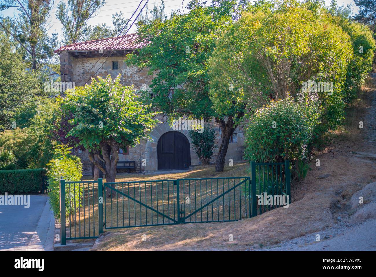 Nice farm house along the way of st james stock photo alamy