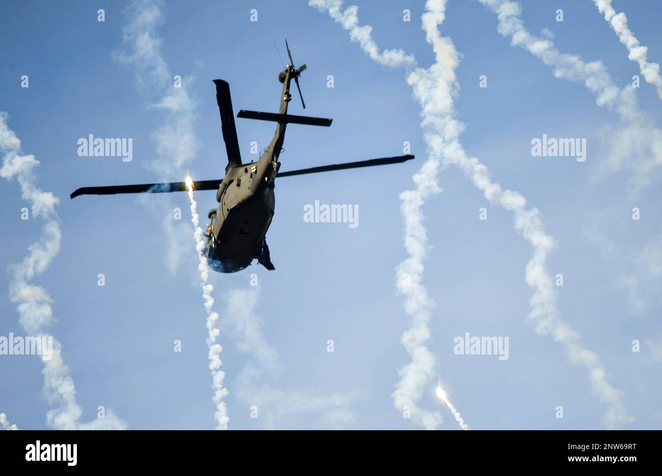 Army military helicopters during opening ceremonies at the Lockheed ...