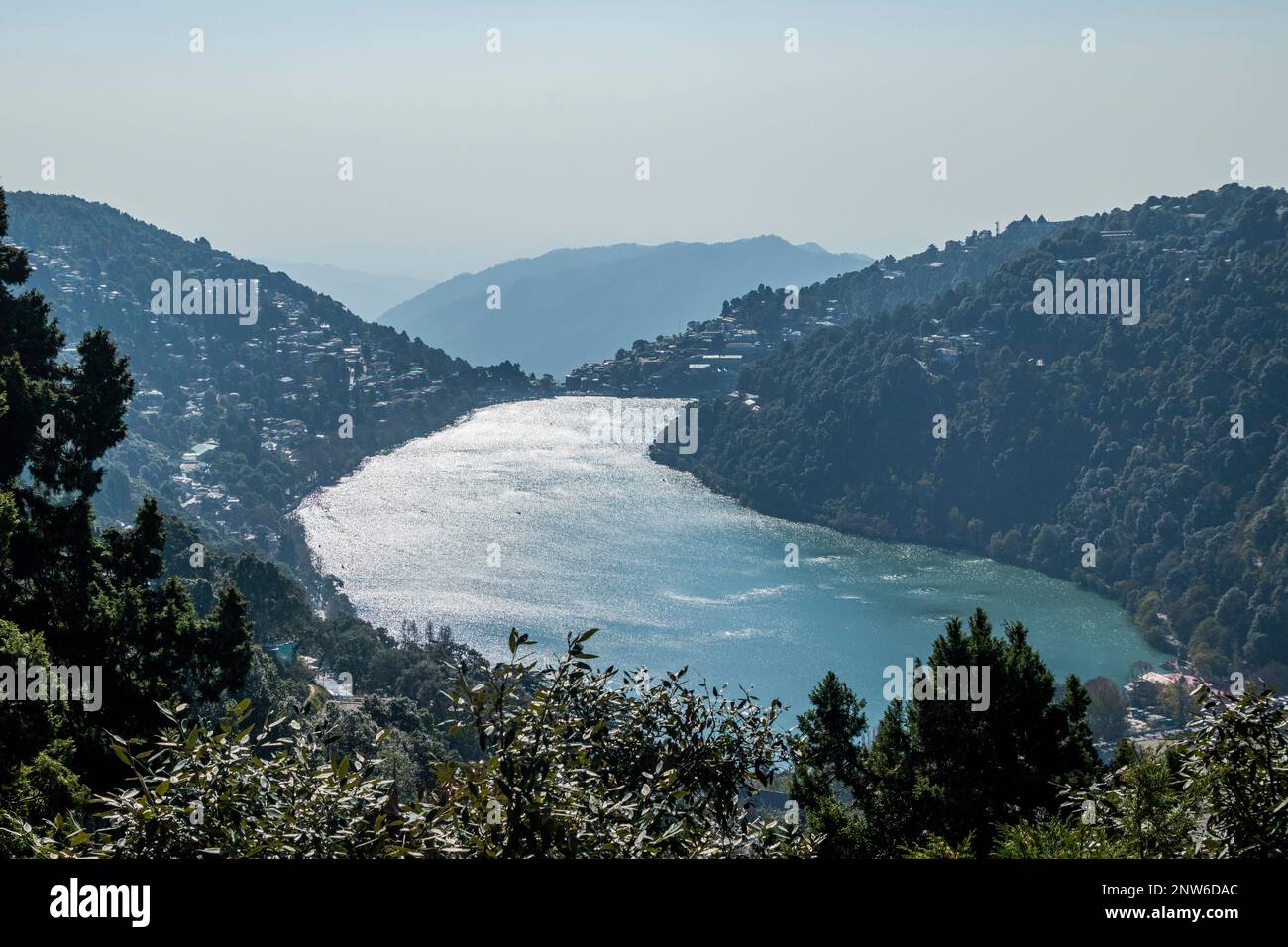 Nainital lake in the autumn months Stock Photo