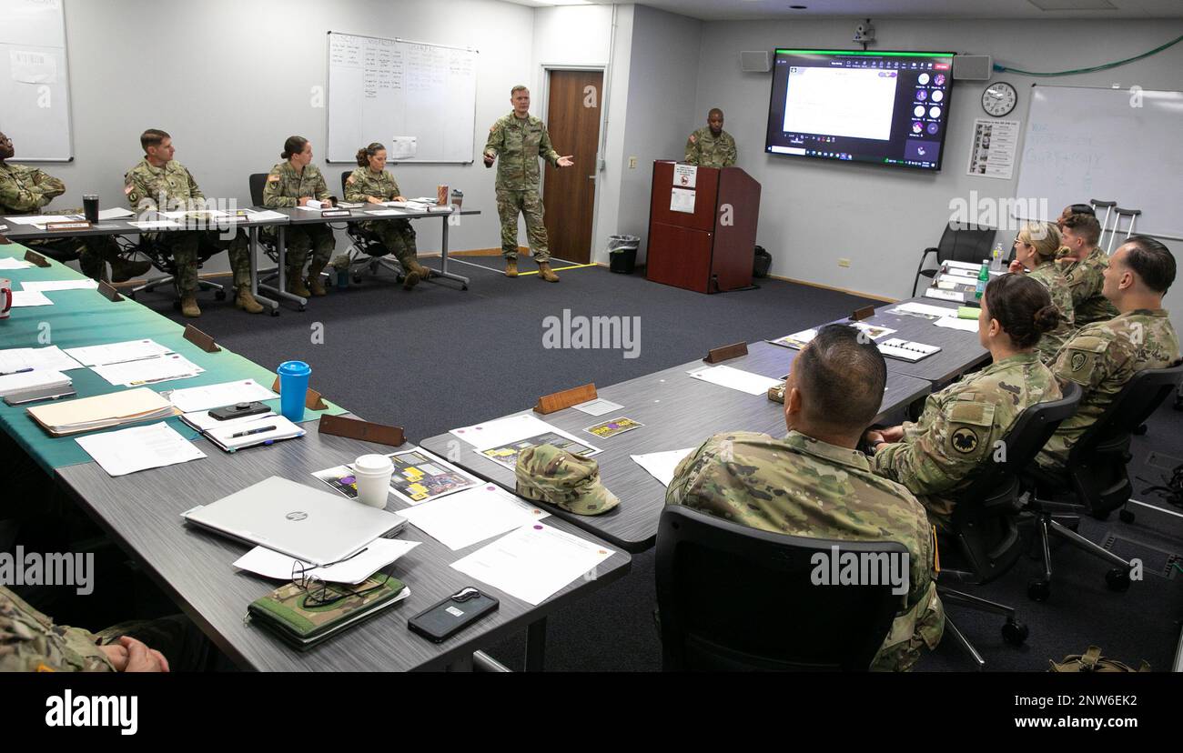 Lt. Col Mark Lee, 9th MSC Command Talent Manager lays out the ground