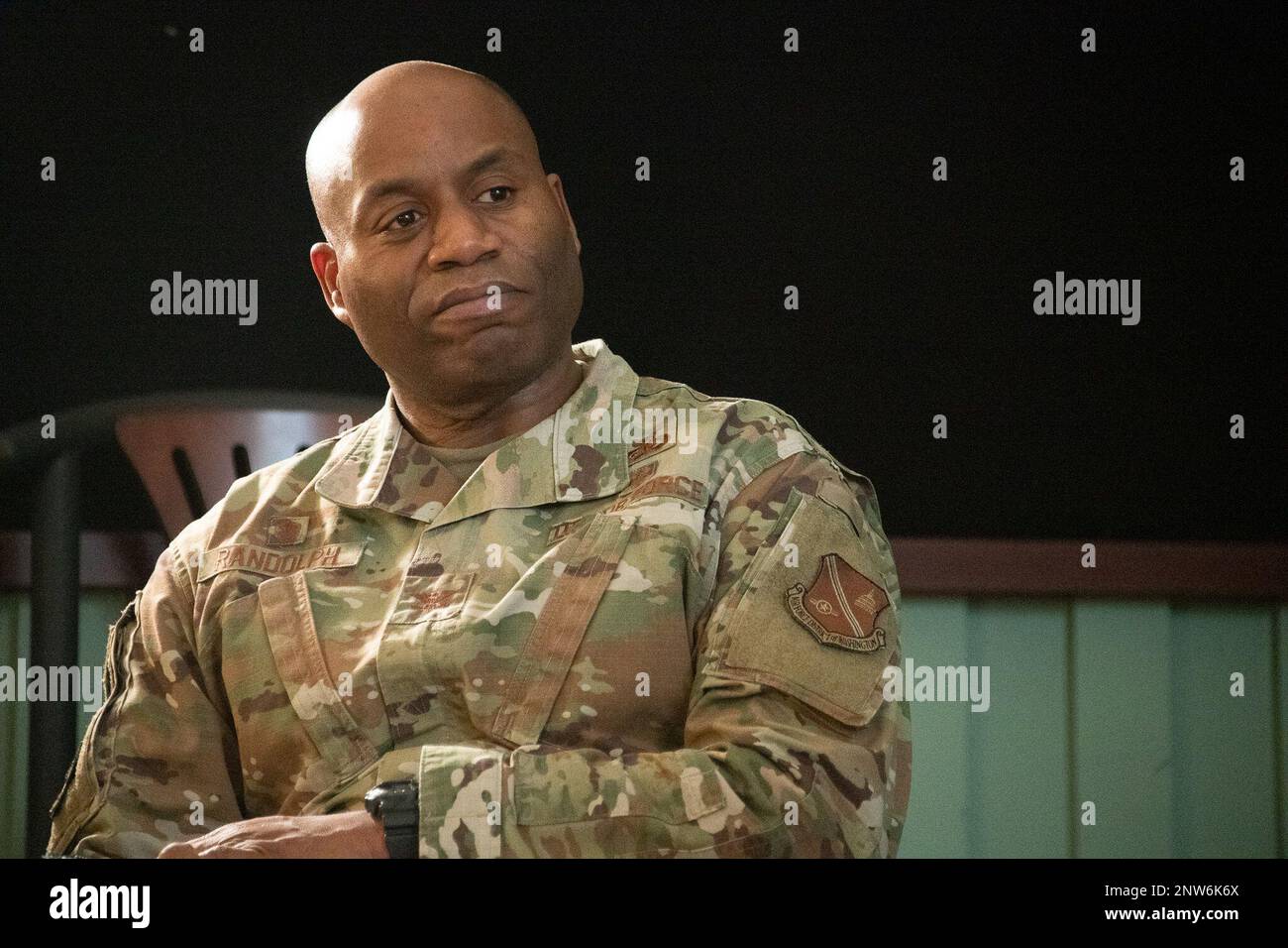 Col. Todd E. Randolph, 316th Wing and installation commander, hosts the National Mentorship Month panel at Joint Base Andrews, Md., Jan. 20, 2023. Randolph brought together base leadership to commemorate the month by having a discussion about what it means to be a mentor. Stock Photo