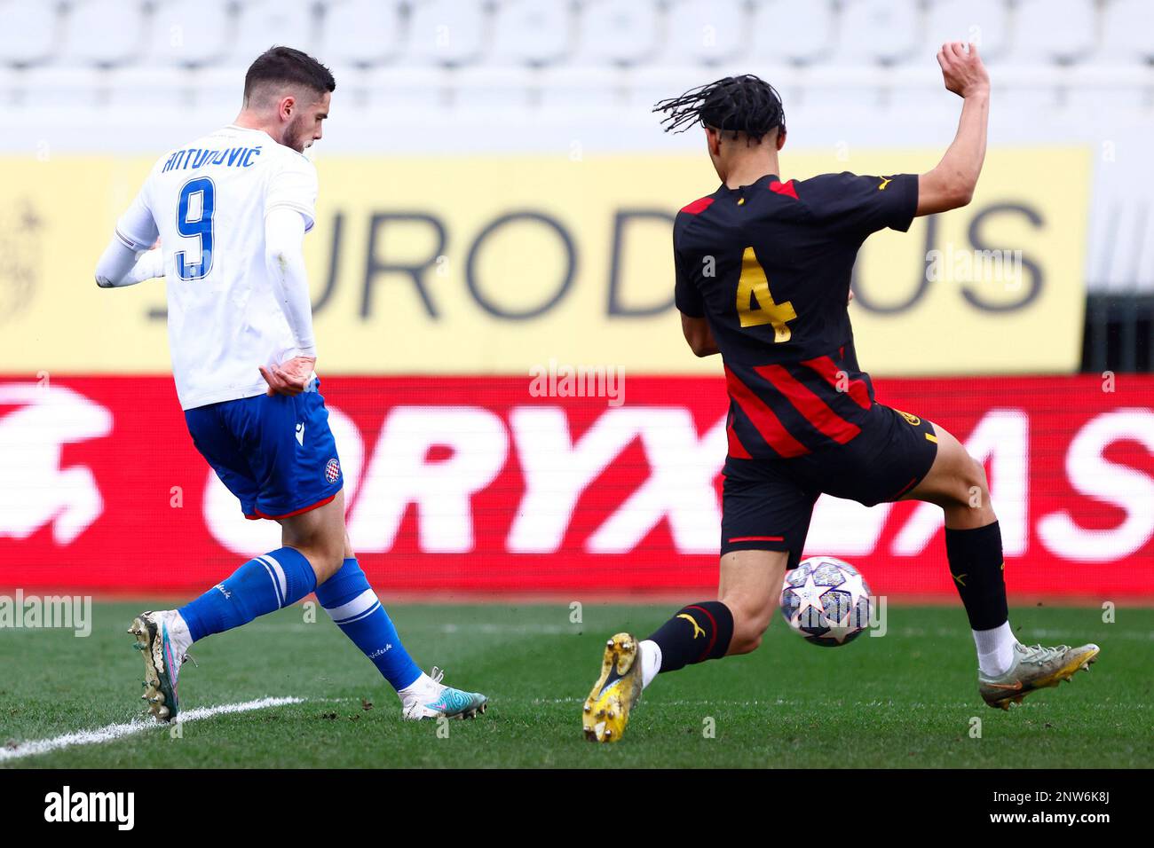 Croatian league football match between Rijeka and Hajduk Split, Stadion  Poljud, Split, Dalmatia, Croatia Stock Photo - Alamy