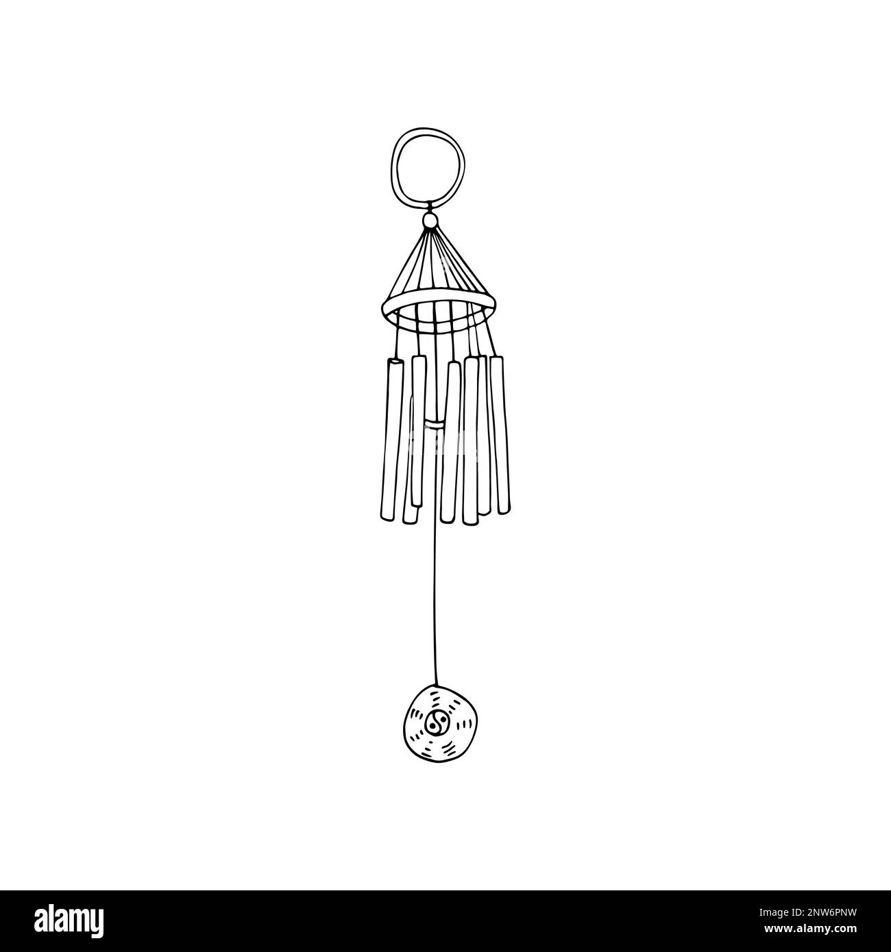 Hand drawn wind chime Stock Vector Image & Art Alamy