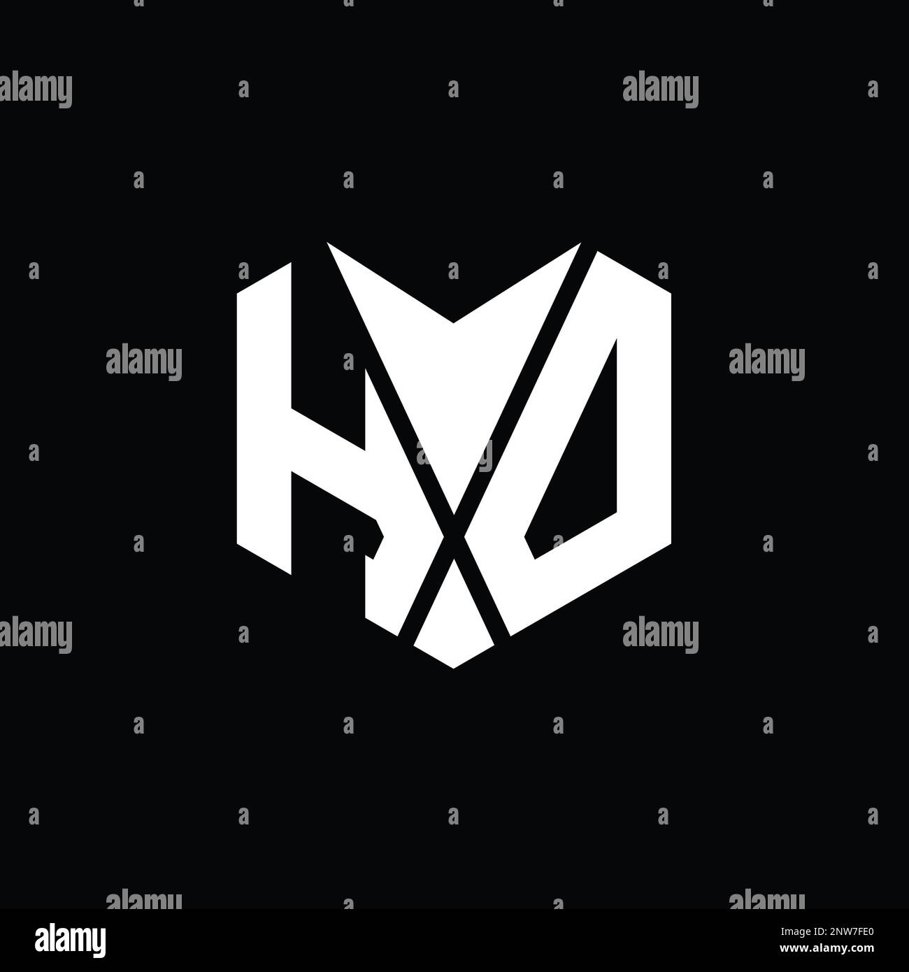 HD Logo monogram abstract hexagon shape vector images design template ...