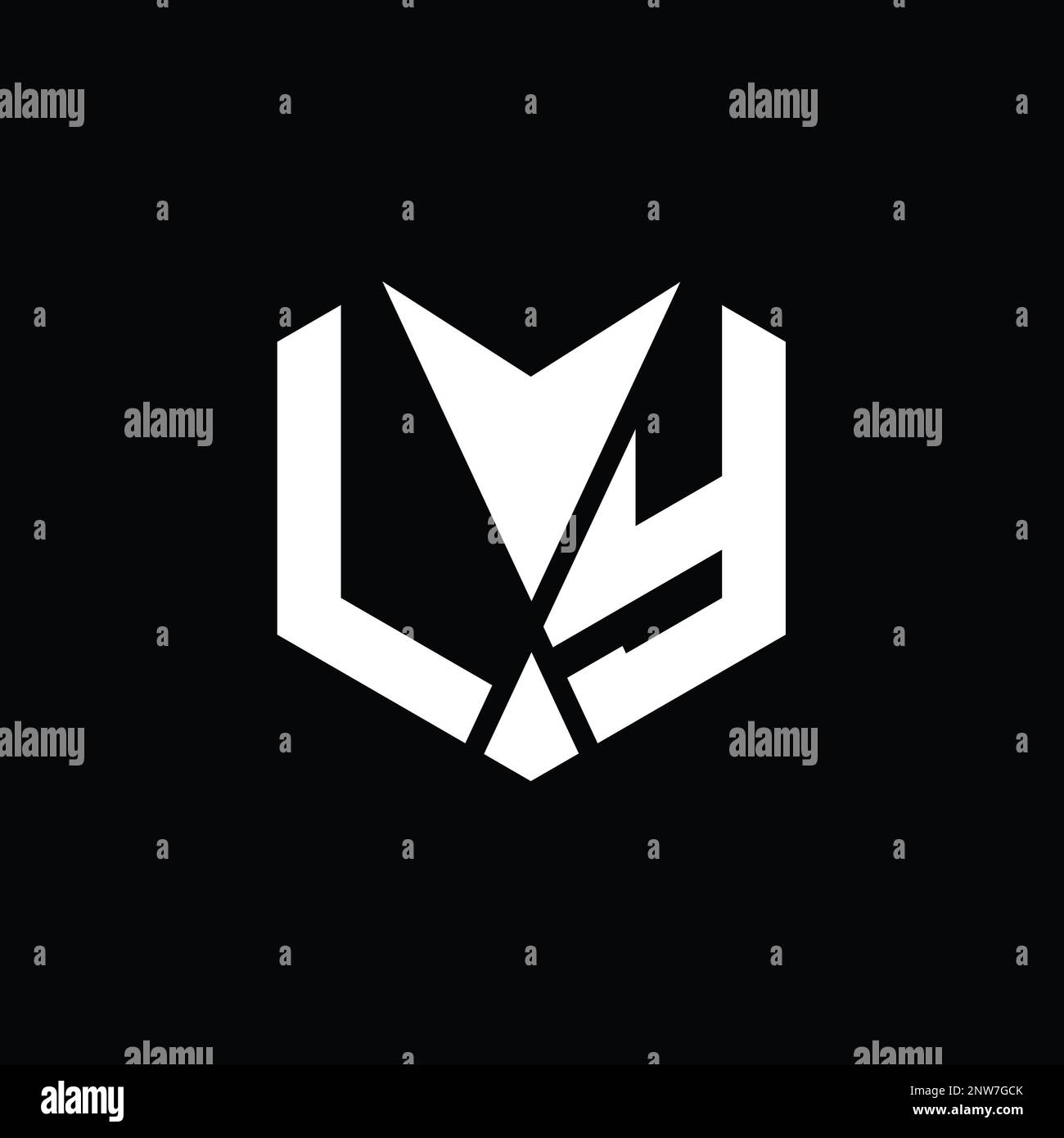 LY Logo monogram abstract hexagon shape vector images design template ...