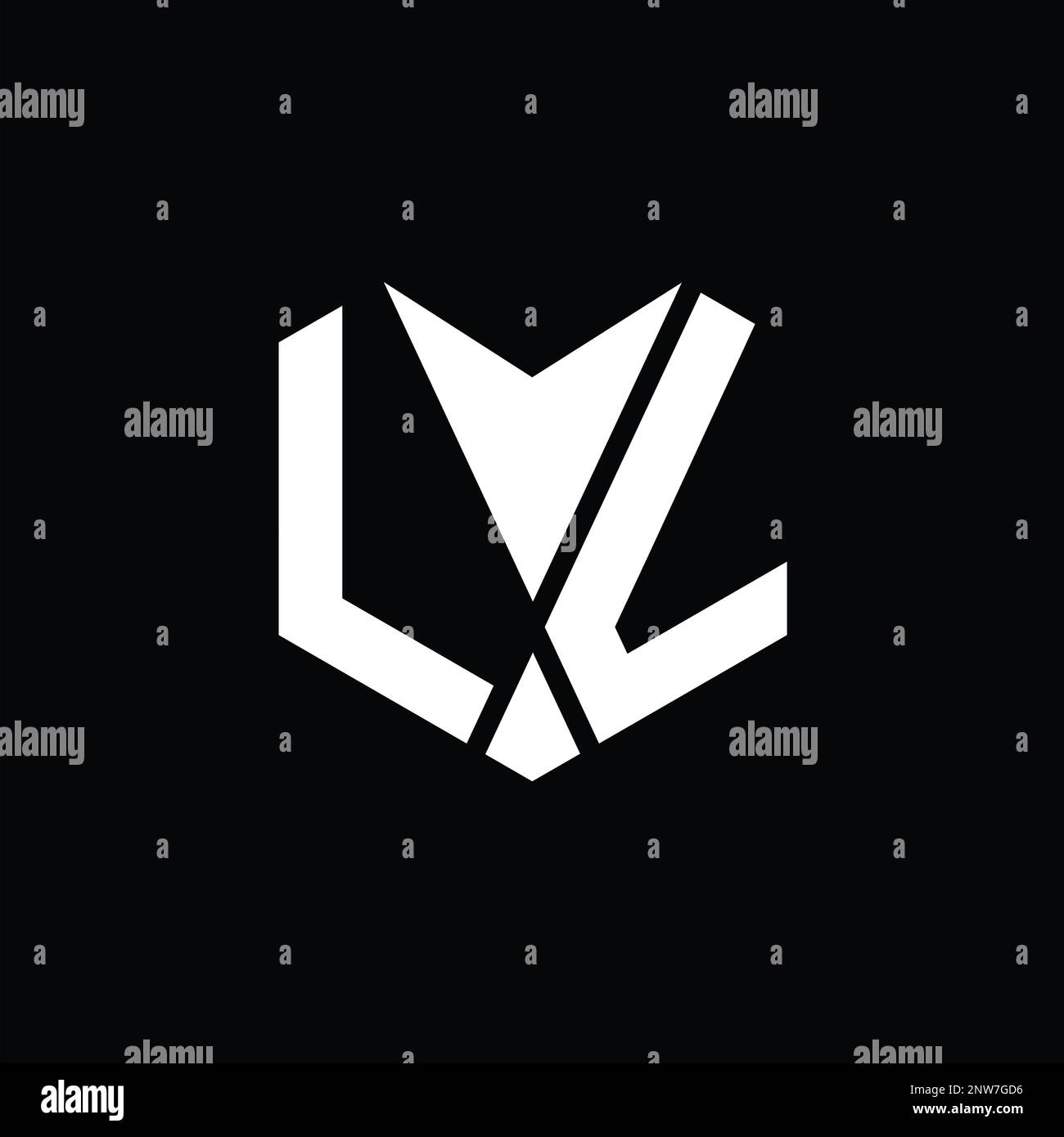 LL Logo monogram abstract hexagon shape vector images design template ...