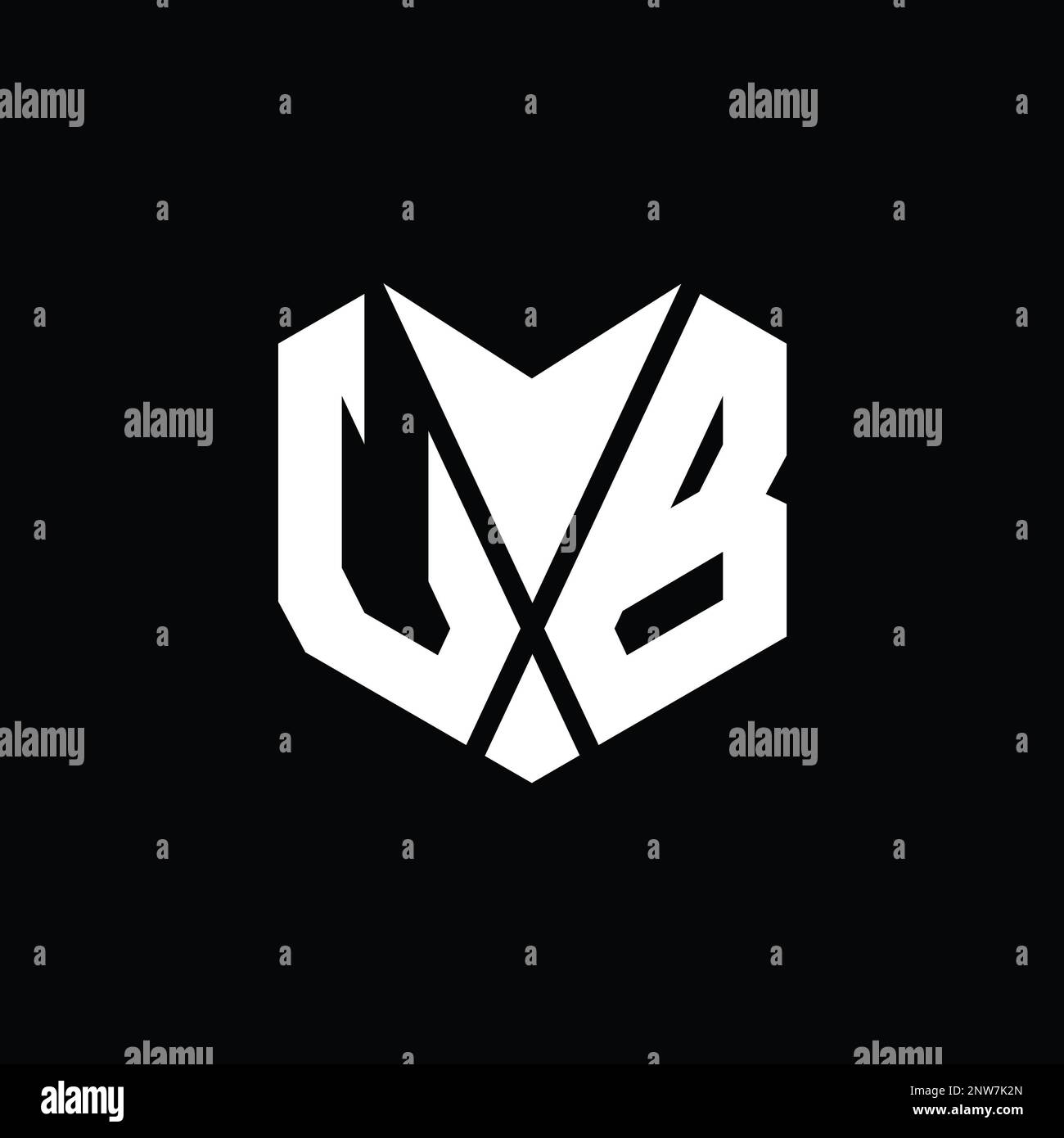 VB Logo monogram abstract hexagon shape vector images design template ...
