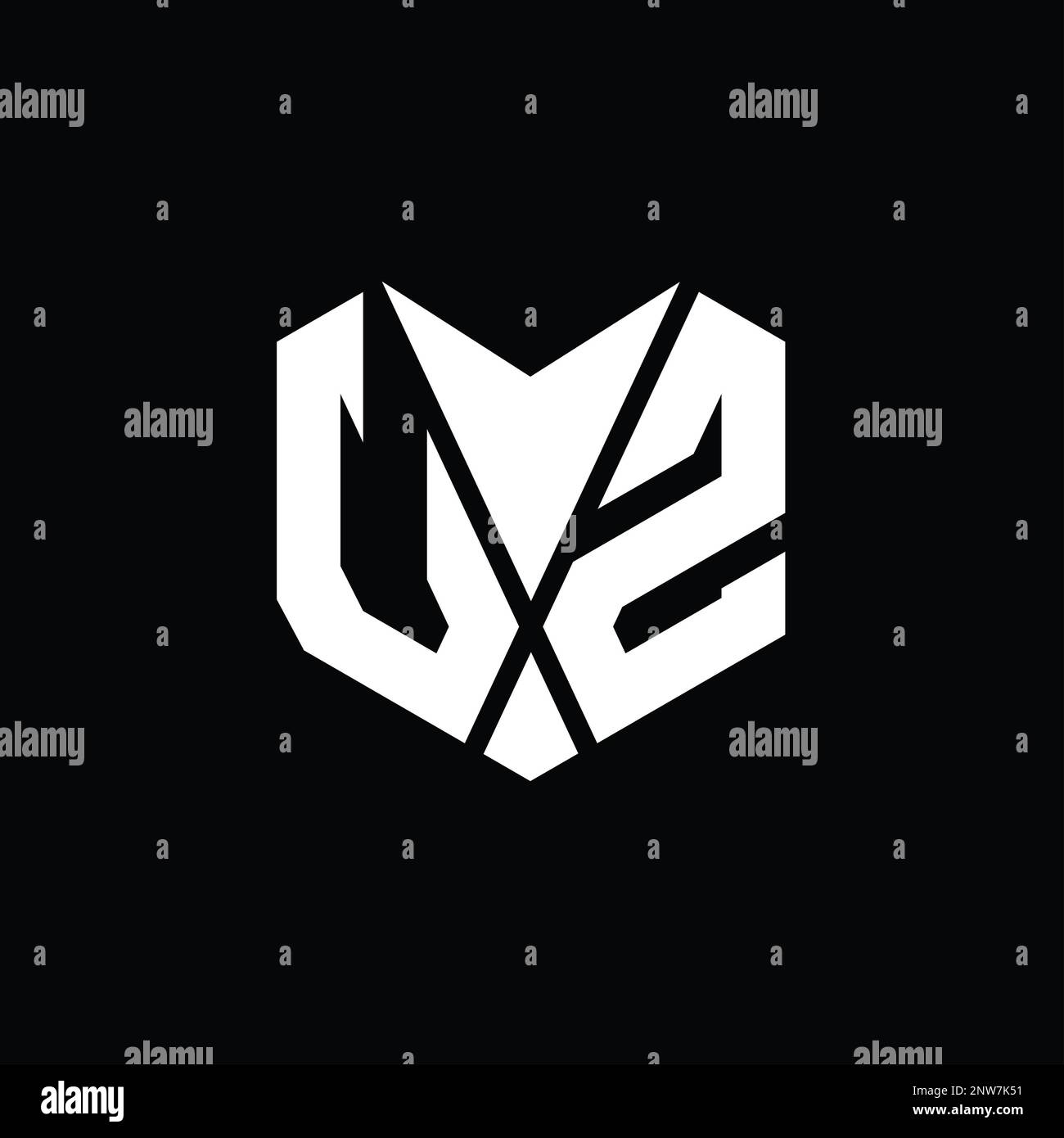 VZ Logo monogram abstract hexagon shape vector images design template ...