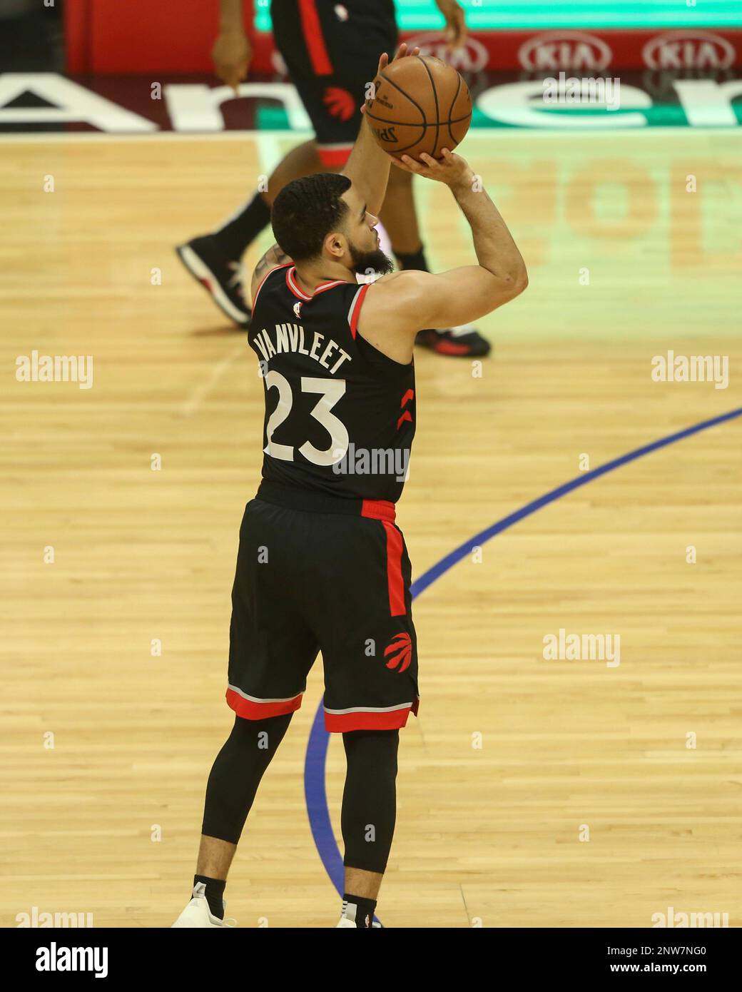 Toronto Raptors guard Fred VanVleet (23) brings the ball up court against  the Charlotte Hornets during the second half of an NBA basketball game in  Charlotte, N.C., Friday, Feb. 25, 2022. (AP