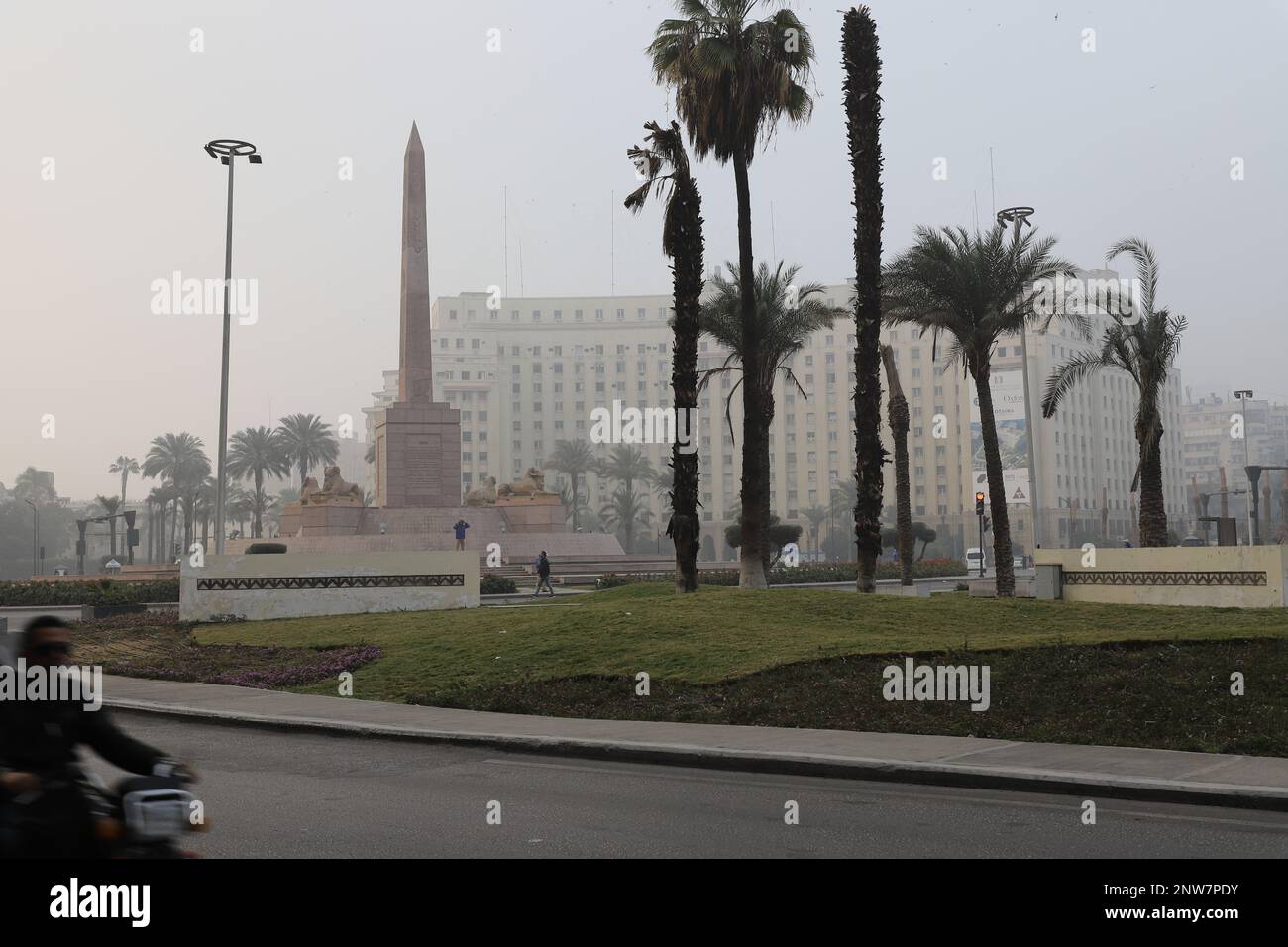 Down town Cairo with Hzae Stock Photo