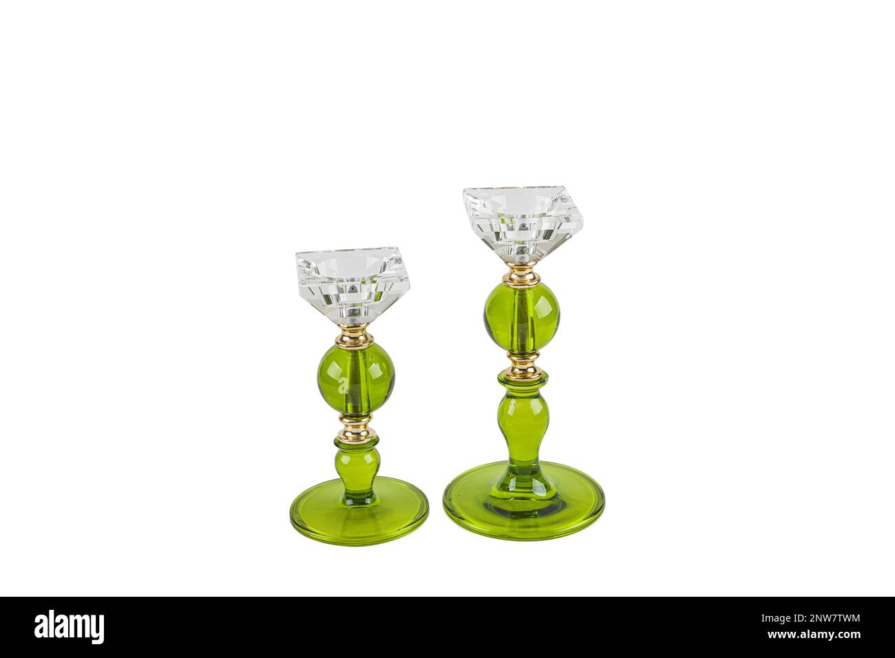 Glass crystal candles. Crystal candlesticks with olive oil. Light