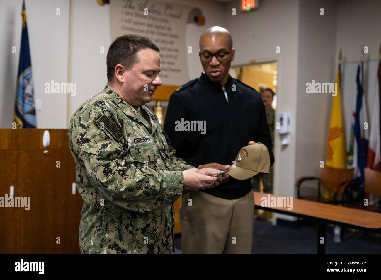 Navy Career Counselor Sherman Donnell presents The Chief of Naval