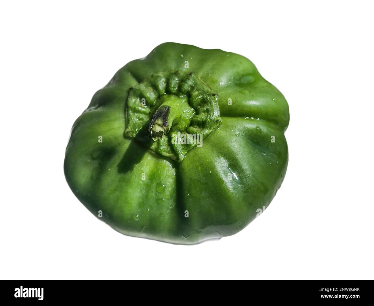 green pepper isolated on white background Stock Photo - Alamy