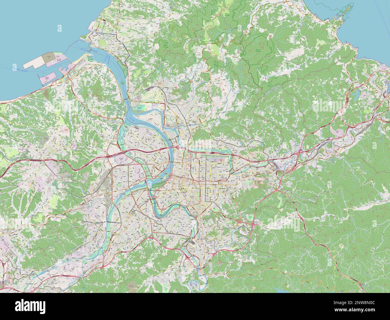 Taipei, special municipality of Taiwan. Open Street Map Stock Photo Alamy