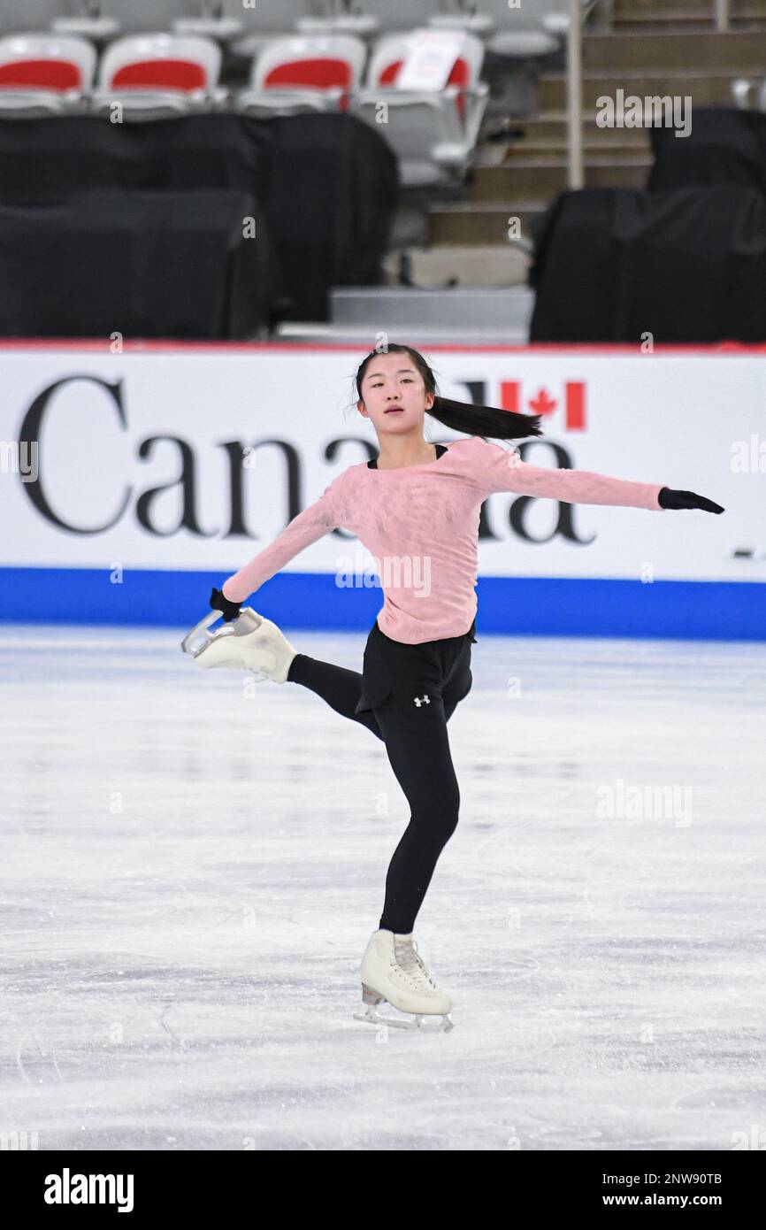 Ami NAKAI (JPN), during Ladies Practice, at the ISU World Junior Figure Skating Championships