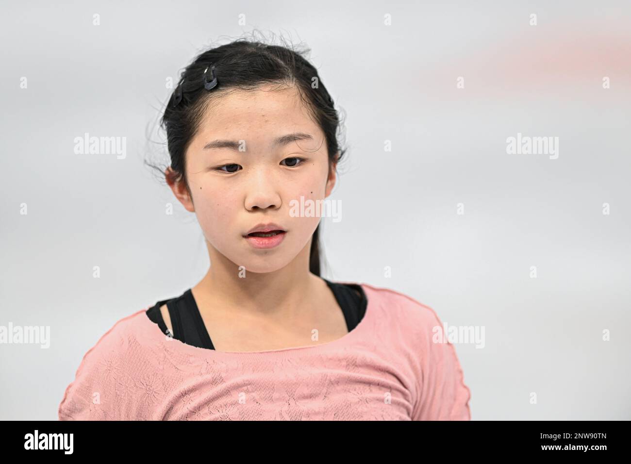 Ami NAKAI (JPN), during Ladies Practice, at the ISU World Junior Figure