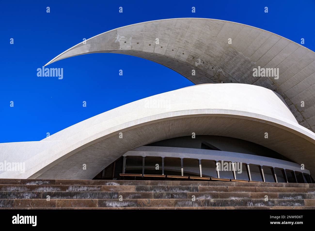 Santiago Calatrava Valls', Expressionist-styled, Auditorio de Tenerife 'Adán Martín' in Santa Cruz de Tenerife. Stock Photo