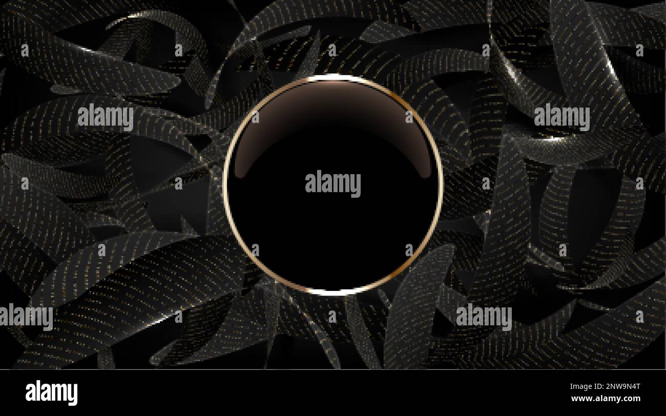 Abstract black and gold luxury background vector illustration Stock ...