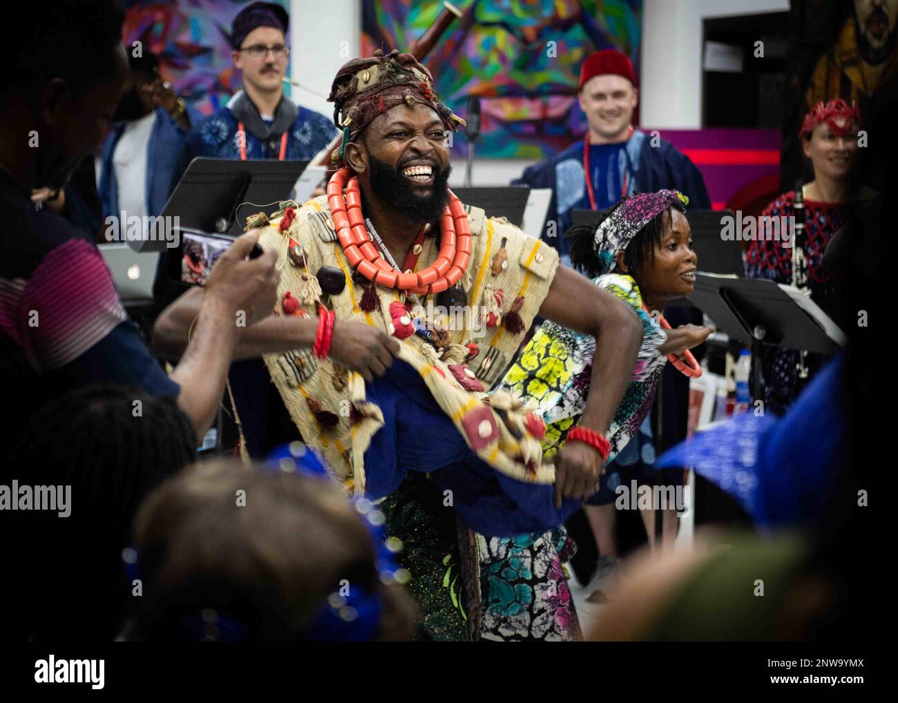 230129-N-DK722-1013 (Jan. 29, 2023) LAGOS, Nigeria – A Nigerian artist ...