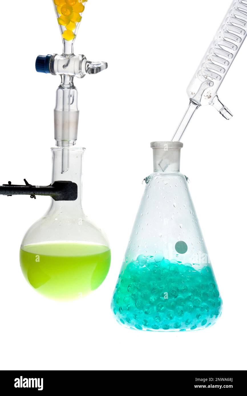 Flasks with chemicals Laboratory Equipment Stock Photo Alamy
