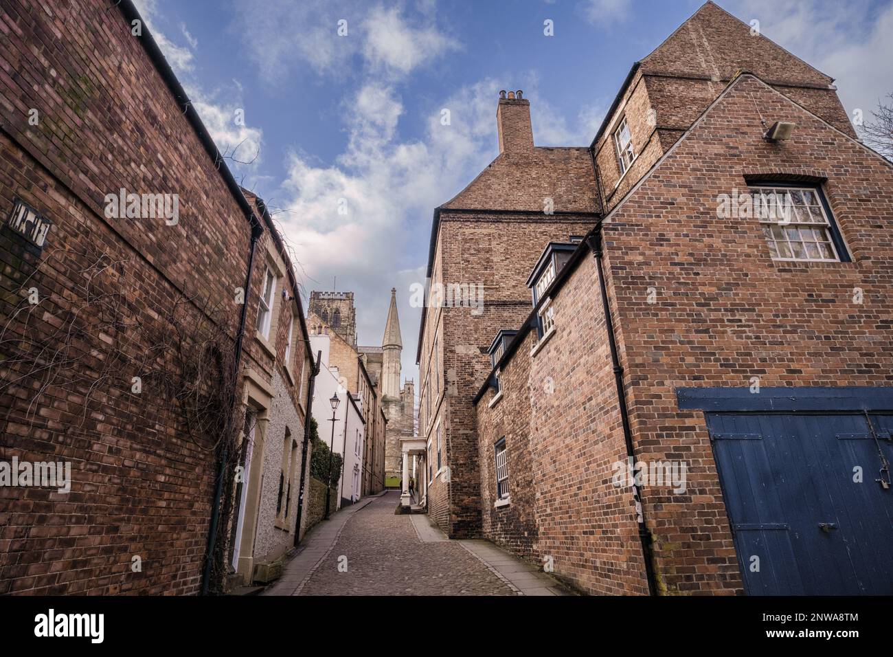Bow Lane leading to Durham Cathedral Stock Photo Alamy
