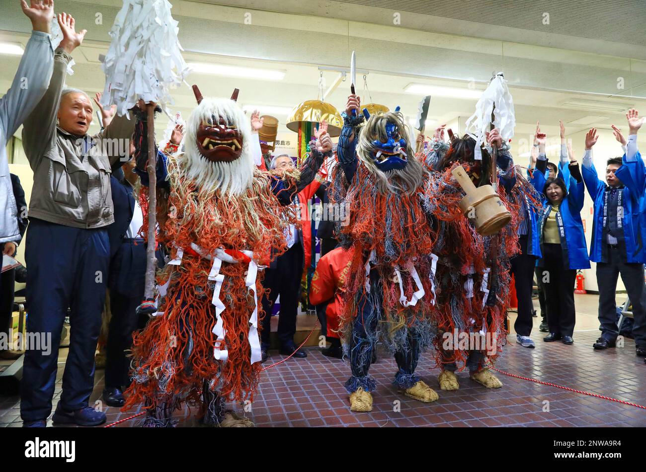 Namahage and concerned people celebrate as UNESCO designated the