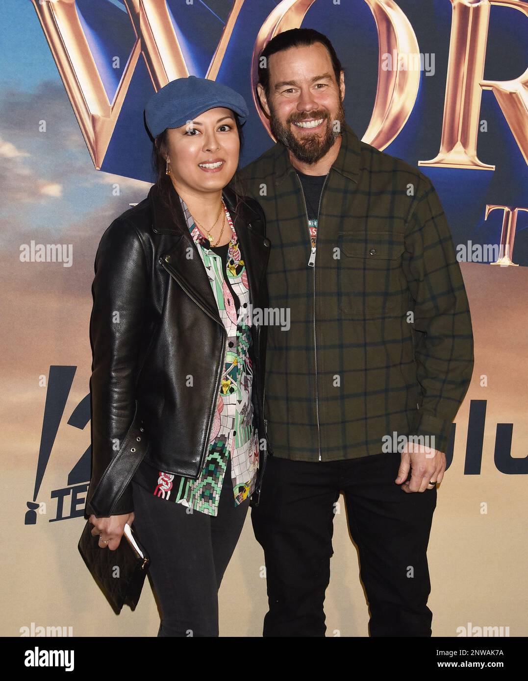 Chris Pontius and Mae Pontius arriving to Hulu's "History of the World