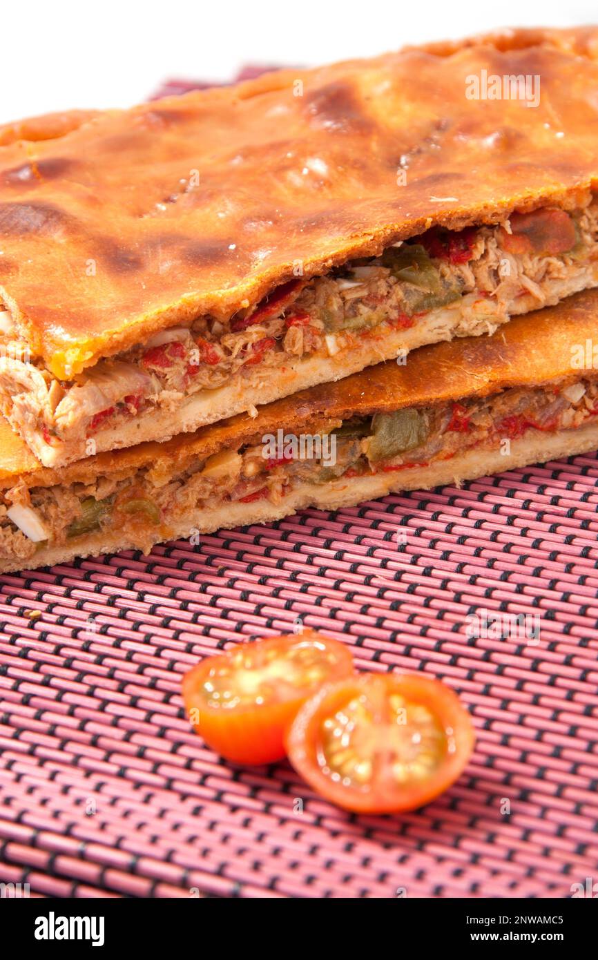 Empanada Gallega Traditional pie stuffed with tuna or meat typical