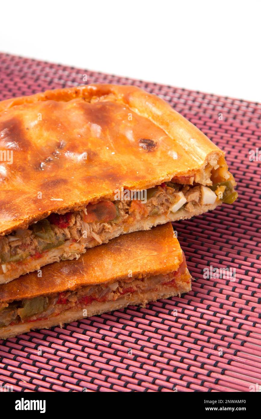 Empanada Gallega Traditional pie stuffed with tuna or meat typical