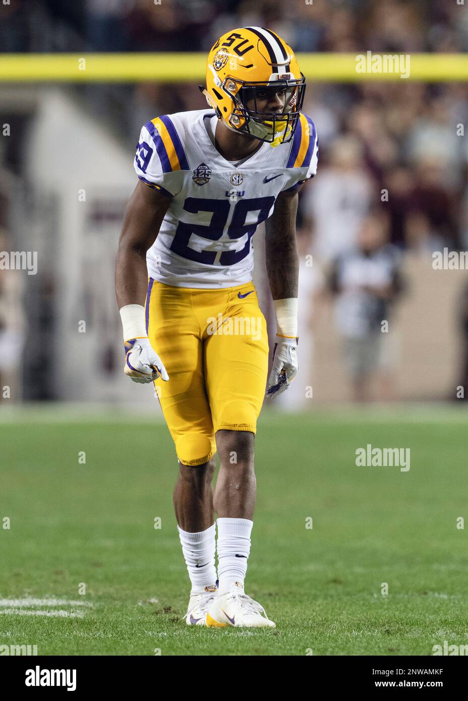 LSU cornerback Greedy Williams (29) during the first half of an NCAA