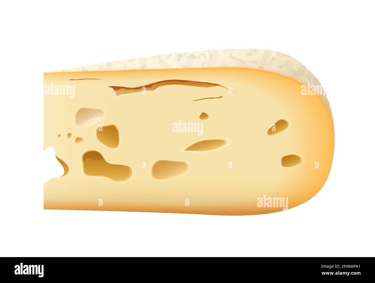 Piece of swiss cheese. Dairy production, milk products vector cartoon