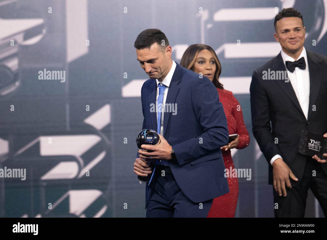 Lionel SCALONI head coach of Argentina receives the FIFA Best coach