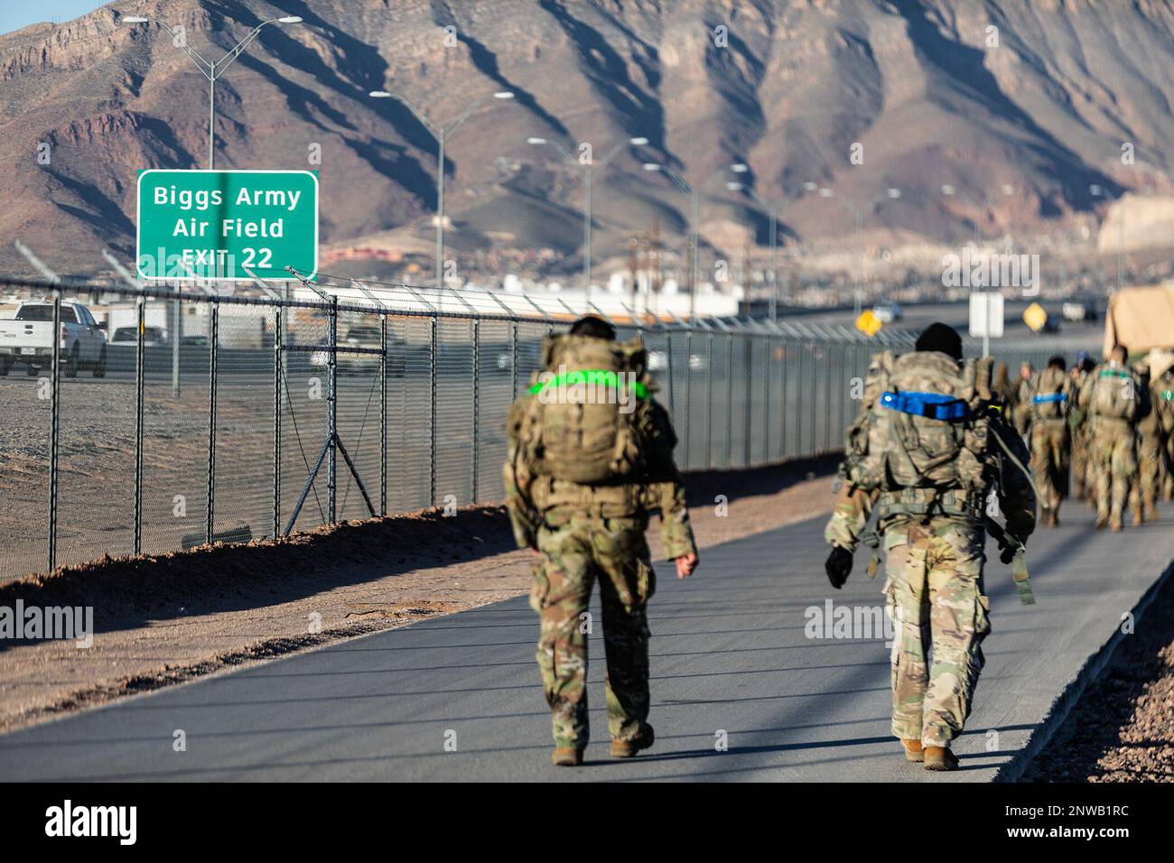 Soldiers on the move during the Norwegian Foot March challenge, an 18.6