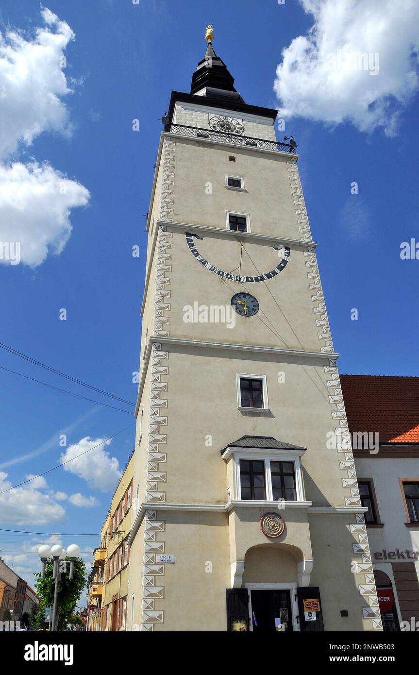 City tower, Mestská veža, Trnava, Slovakia. Várostorony, Nagyszombat,  Szlovákia Stock Photo - Alamy