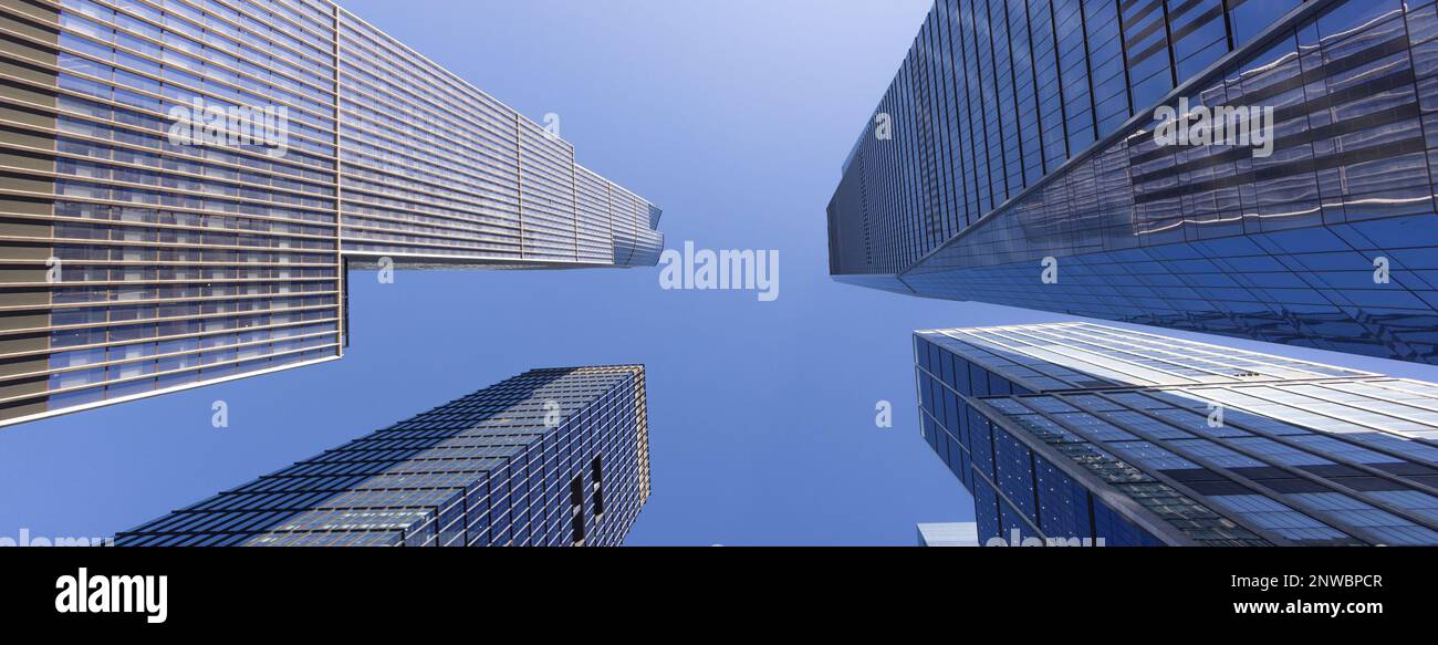 The high rise office buildings at Hudson Yards - skyscrapers in ...