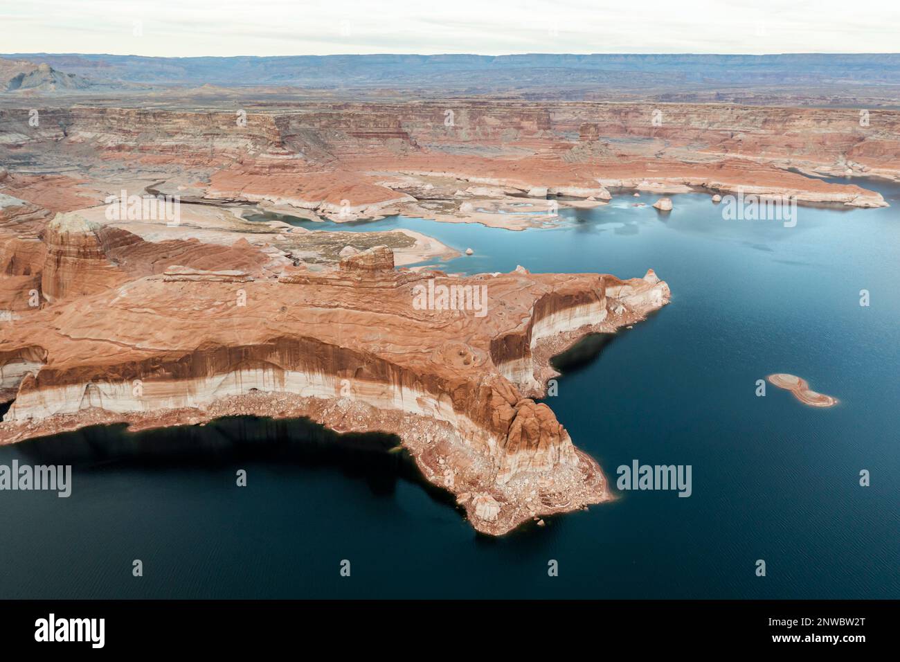 Water levels in Lake Powell, the secondlargest reservoir in the US