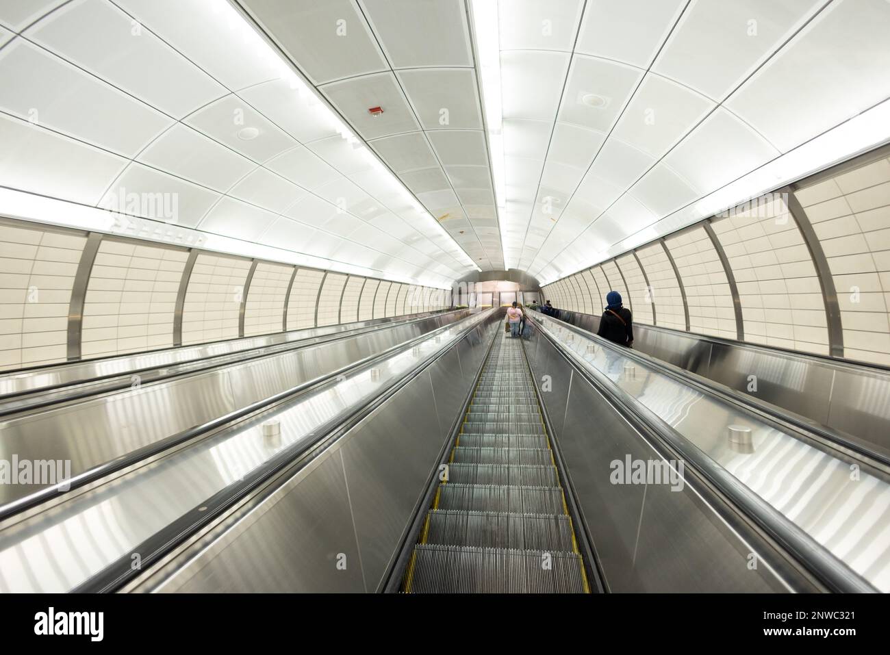 Modern Hudson Yards subway station in Manhattan - travel photography Stock Photo