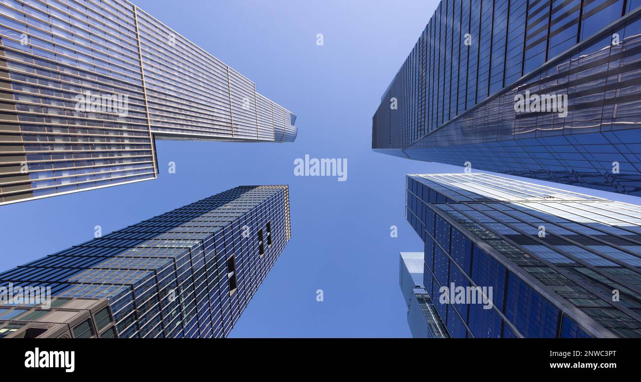 The high rise office buildings at Hudson Yards - skyscrapers in ...
