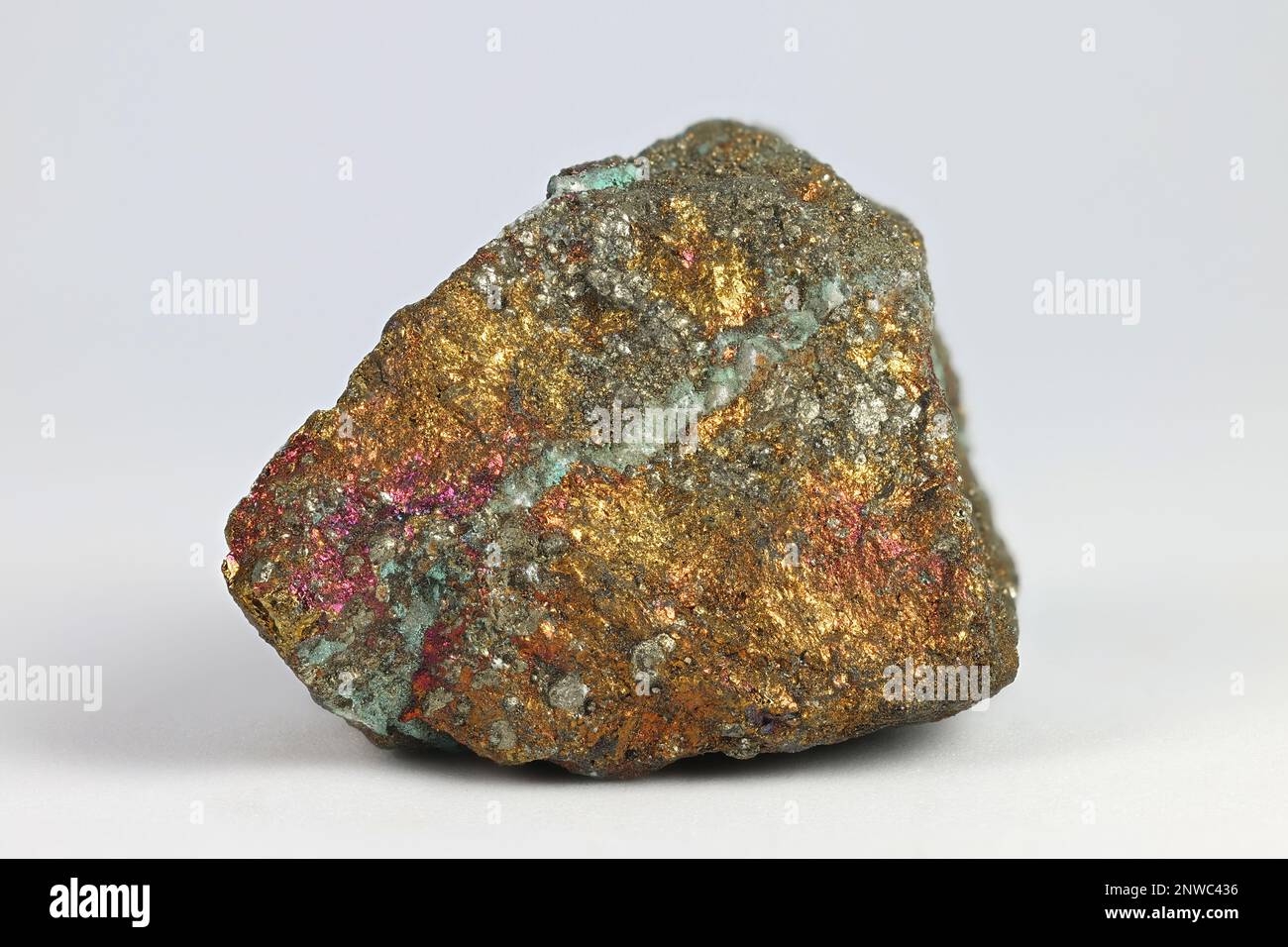 Colorful copper ore. This is copper sulphide called Chalcopyrite Stock