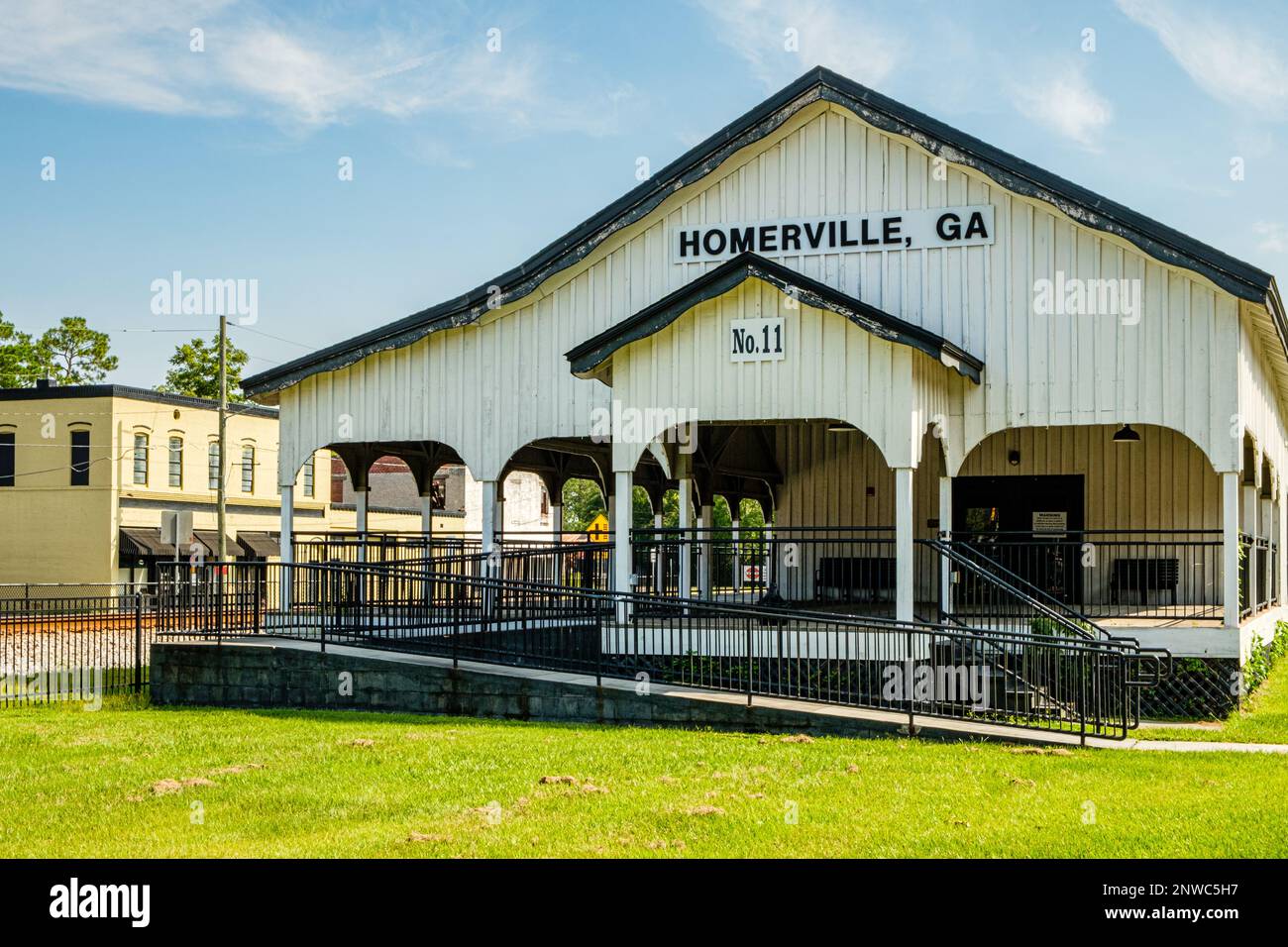 Homerville Station No 11 Train Depot, East Plant Avenue, Homerville, Georgia Stock Photo