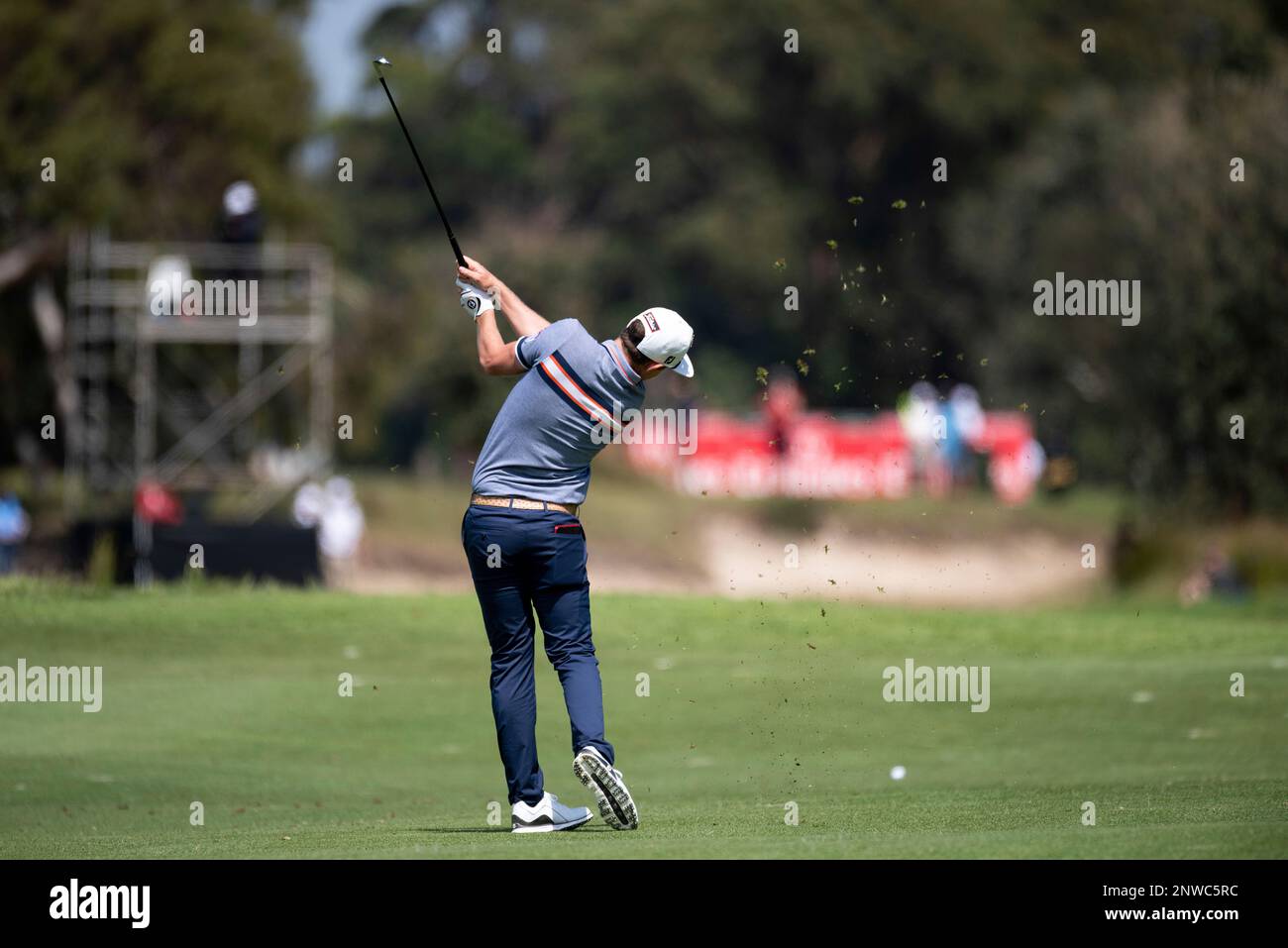 SYDNEY, AUSTRALIA - NOVEMBER 15: Cameron Smith (AUS) hits his approach shot  at Day 1 of The Emirates Australian Open Golf on November 15, 2019, at The  Lakes Golf Club in Sydney,