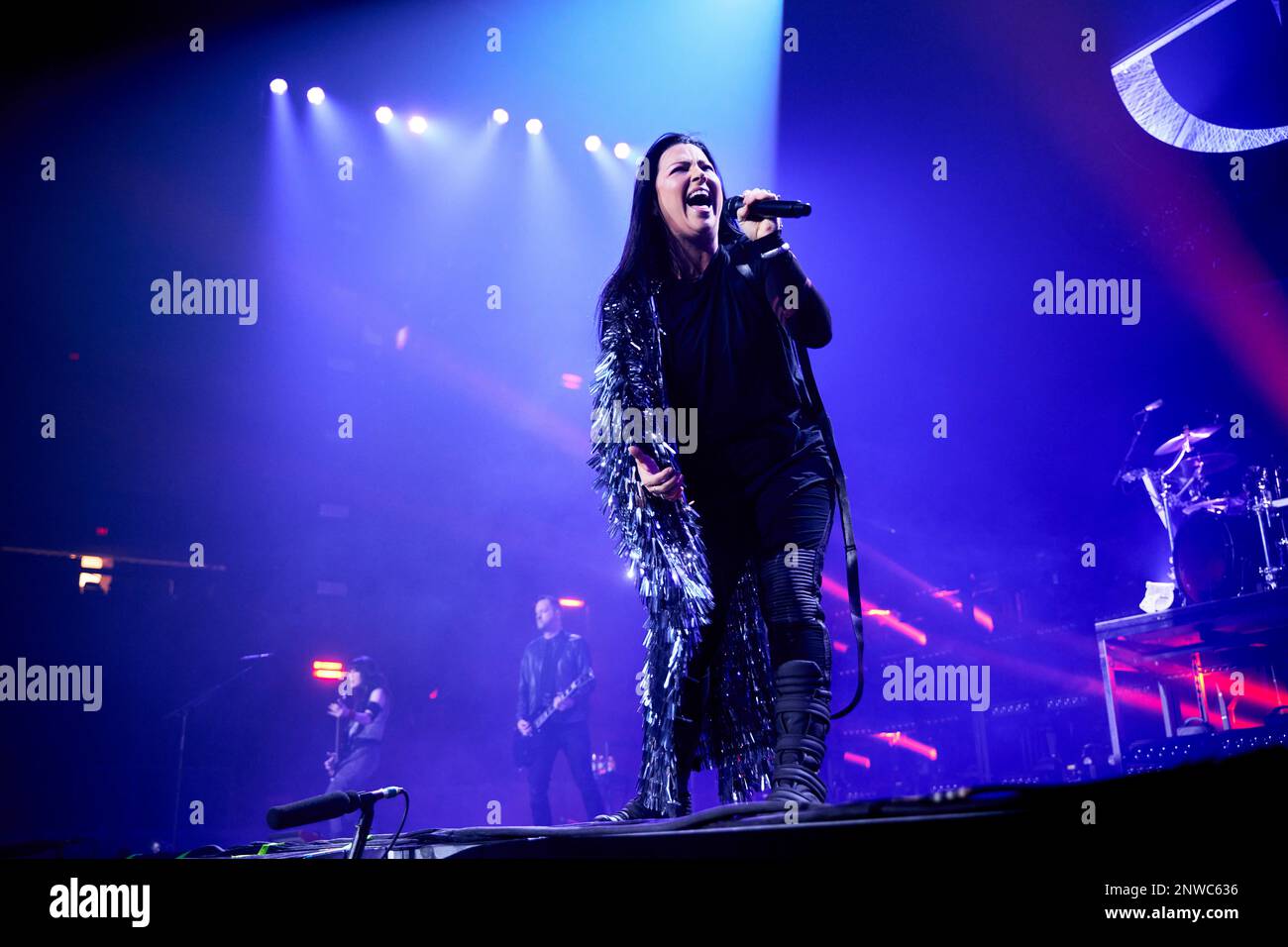 MINNEAPOLIS, MN FEBRUARY 26: Evanescence perform at Target Center in Minneapolis on February 26, 2023 in. Credit: Tony Nelson/MediaPunch Stock Photo