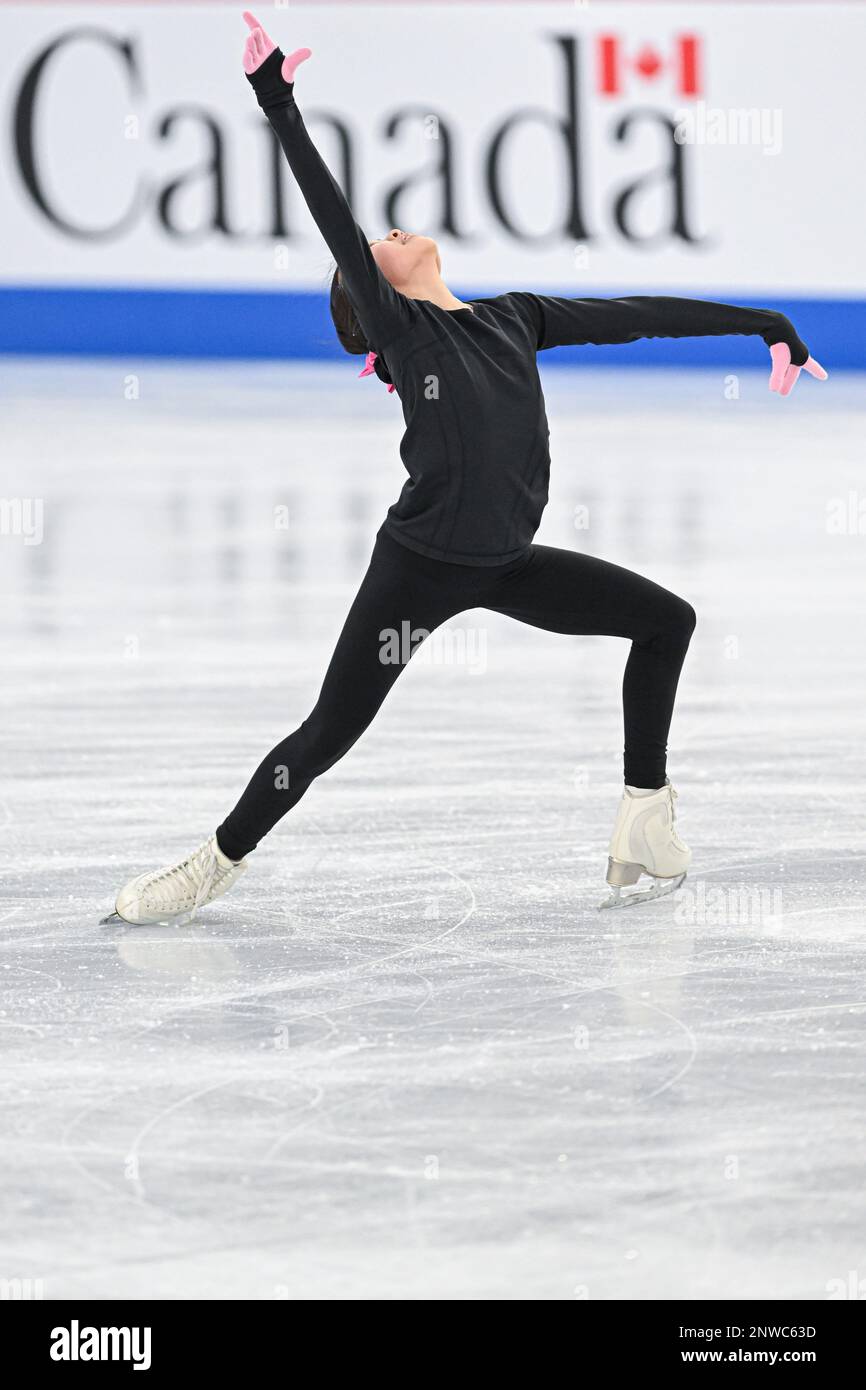 Minsol KWON (KOR), during Ladies Practice, at the ISU World Junior Figure Skating Championships 2023, at