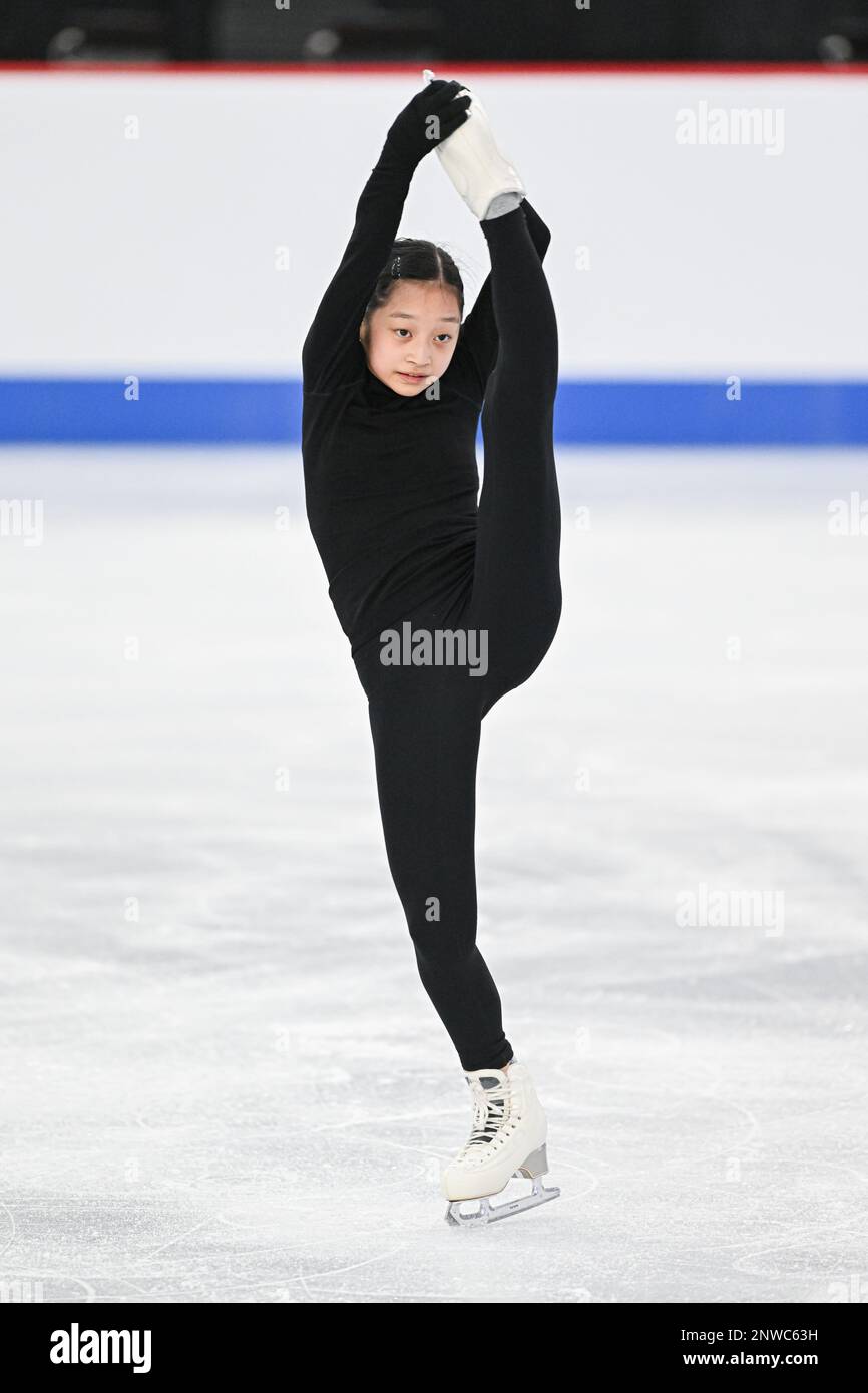 Jia SHIN (KOR), during Ladies Practice, at the ISU World