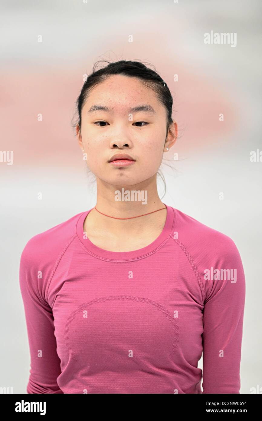 Tsz Ching CHAN (HKG), during Ladies Practice, at the ISU World Junior