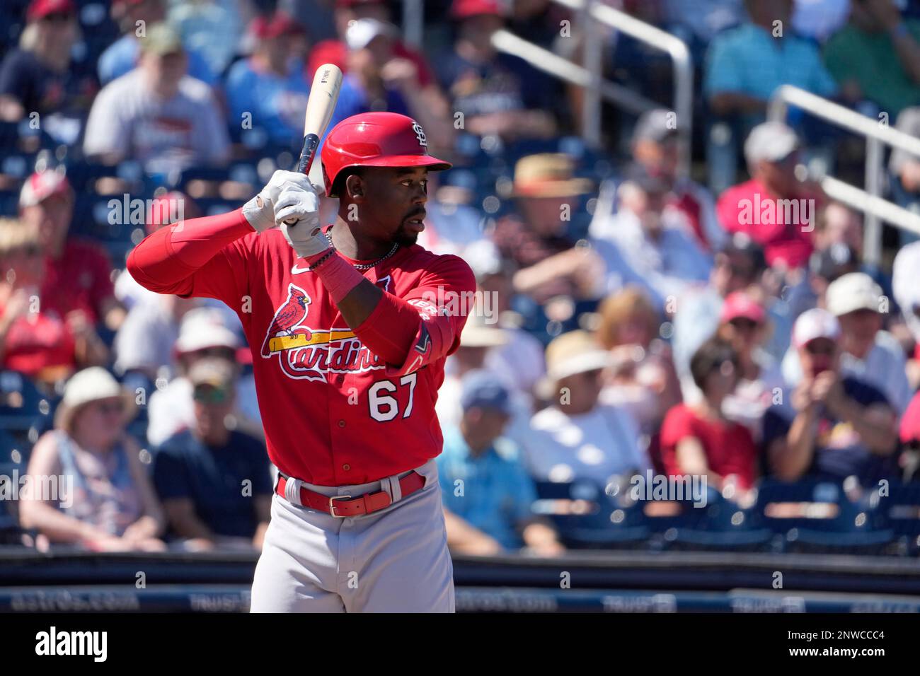 St. Louis Cardinals' Jordan Walker bats during the second inning