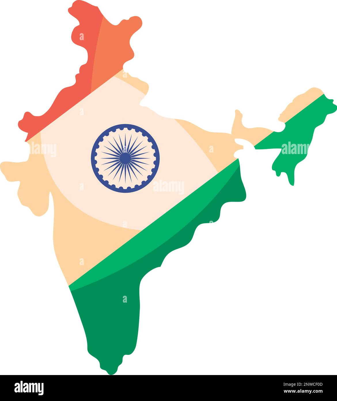 india map and flag Stock Vector Image & Art - Alamy