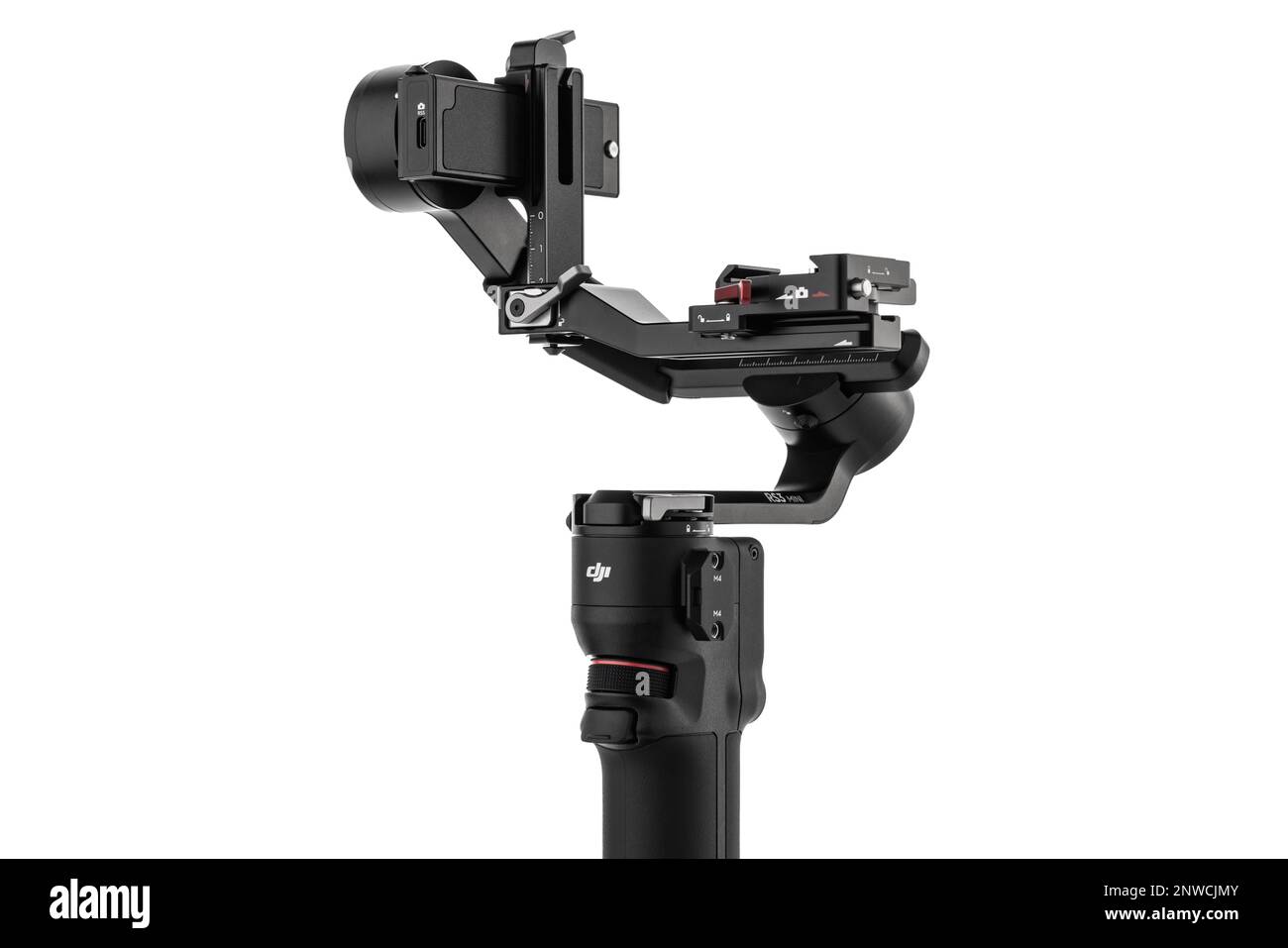 Varna, Bulgaria - February 17 ,2023: DJI Ronin 3 mini is Three-Axis Motorized Gimbal Stabilizer for DSLR or Mirrorless Cameras manufactured by DJI com Stock Photo