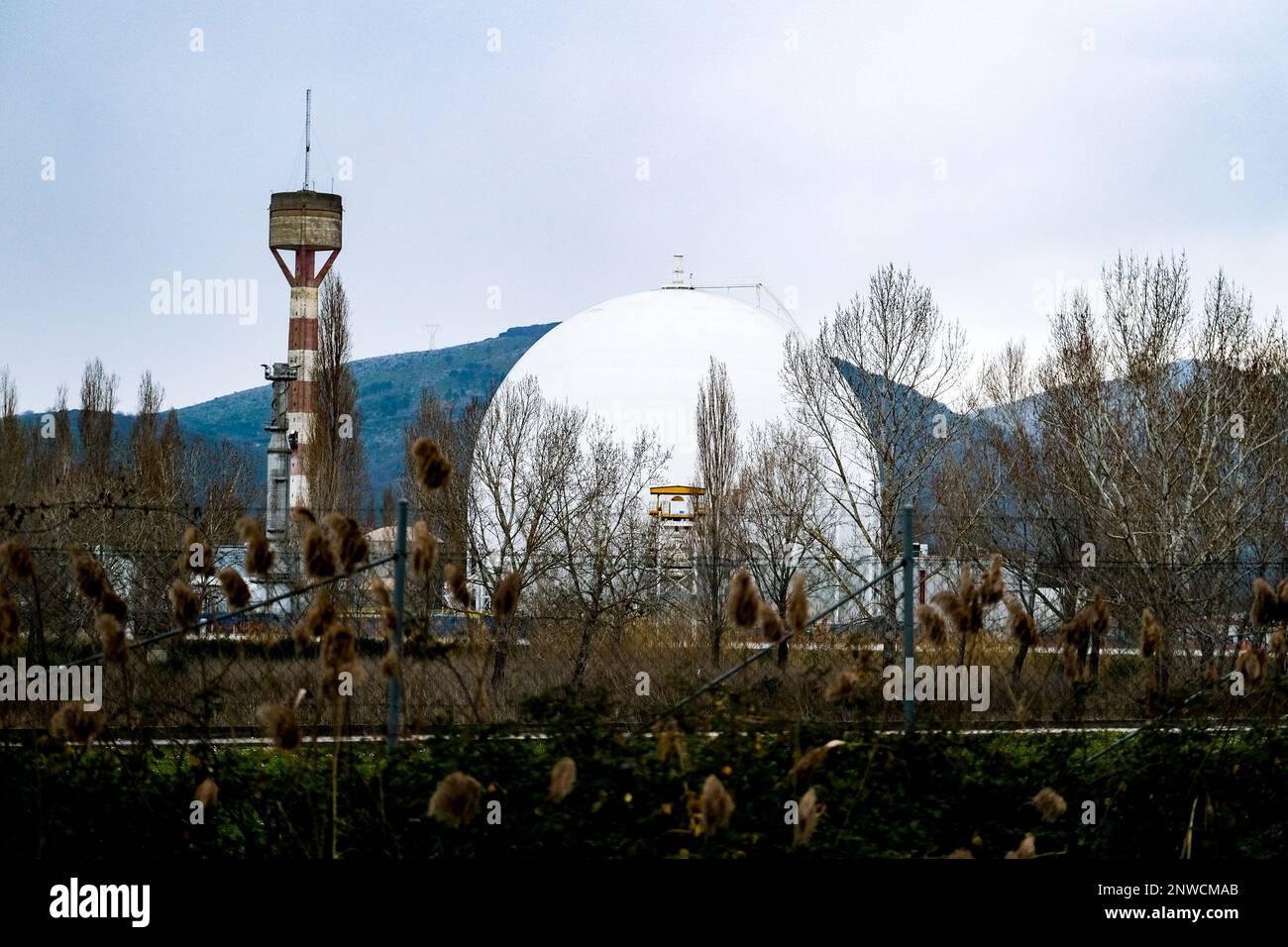 An image shows the Garigliano nuclear power plant, located on the outskirts  of Sessa Aurunca, 160 km south of Rome. The Garigliano plant was the second  of Italy's four nuclear power plants,