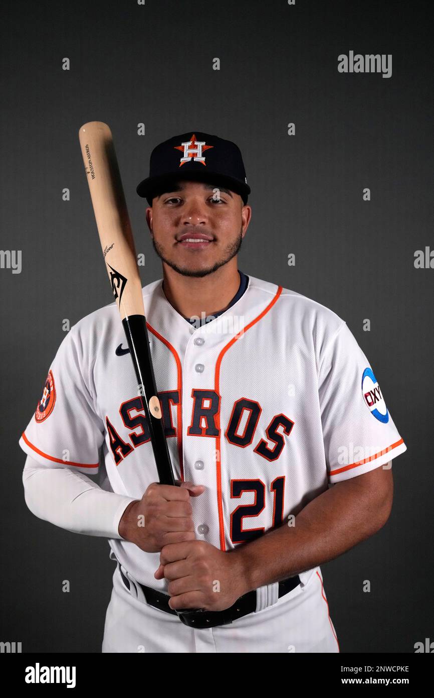 This is a 2023 photo of catcher Yanier Diaz of the Houston Astros baseball  team. This image reflects the Astros active roster as of Feb. 23, 2023,  when this image was taken. (